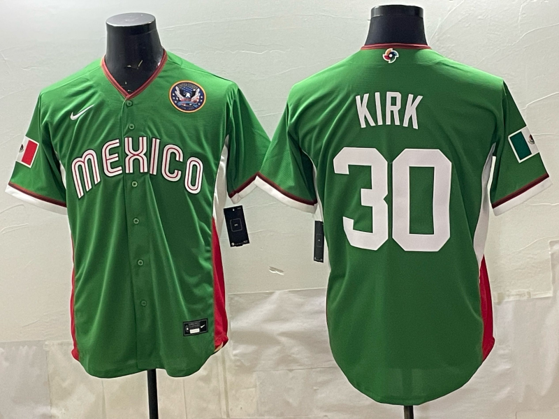 Men 2026 World Cub USA #30 Kirk green Nike MLB Jersey 005->more jerseys->MLB Jersey